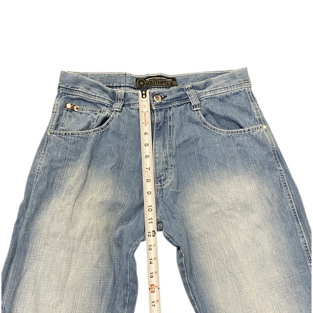 Southpole 4180 Jeans Mens‎ 34x34 Blue Light Wash Baggy Wide Leg Y2K Skate VTG - Picture 5 of 9